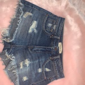 High rise jean shorts